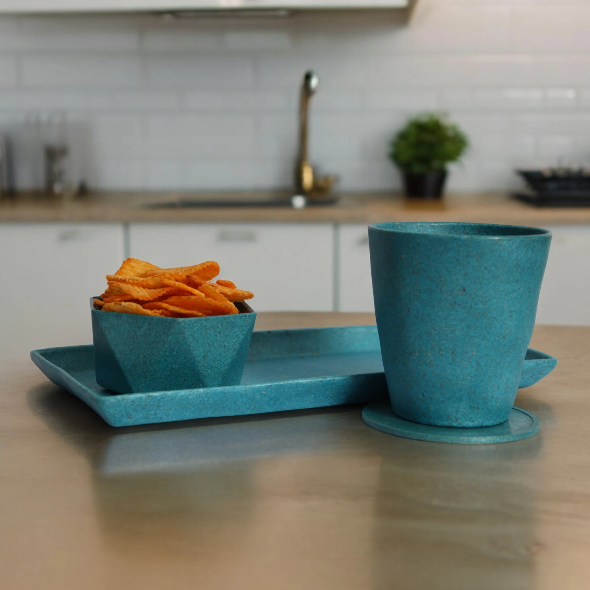 Wabi Sabi - Drinkware Set | Tray | Glass | Nibbles Bowl | Coaster