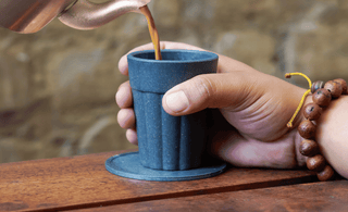 Eco-friendly sustainable kulhad chai cup with hot tea